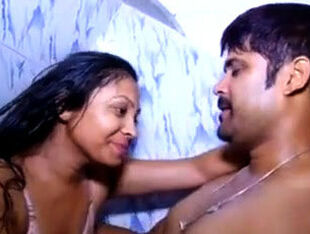 Red-hot and wonderful nymph taking tub with bf south indian