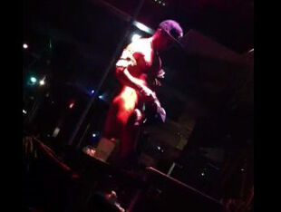 Ebony guy stripper dancing at go soiree