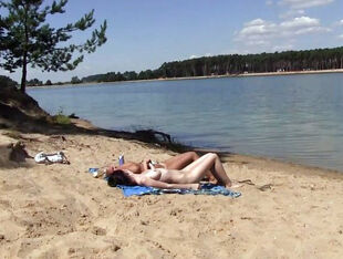 2 scorching russian young getting a suntan on the free