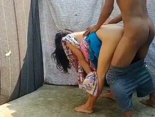 Indian doll pounds her neighbor standing rear end fashion