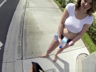 Real maiden romped outdoors