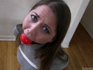 CHNK Vulnerably ball-gagged and slobbering